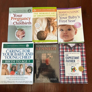 Lot of 6 Pregnancy firsr year breadt feeding expectant mother and father Books